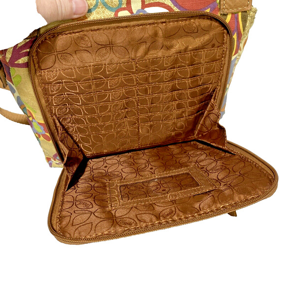 Vintage Fossil Crossbody Bag Boho Style Purse Canvas Multicolor Adjustable Strap - Picture 11 of 16